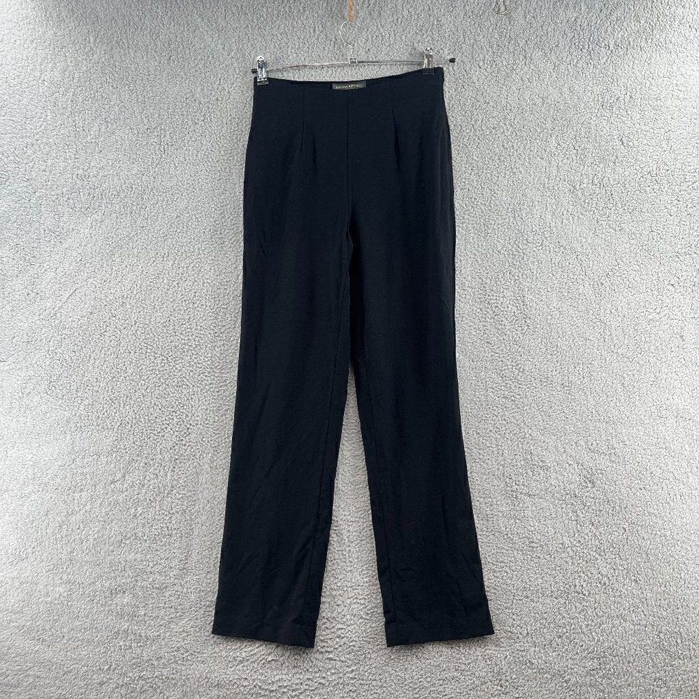Banana Republic Pants Womens Size 4 Black Wool Blend Pleated Stretch
